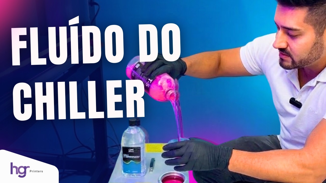 Como verificar e repor o flúido do chiller de refrigeração dos Leds de Cura UV