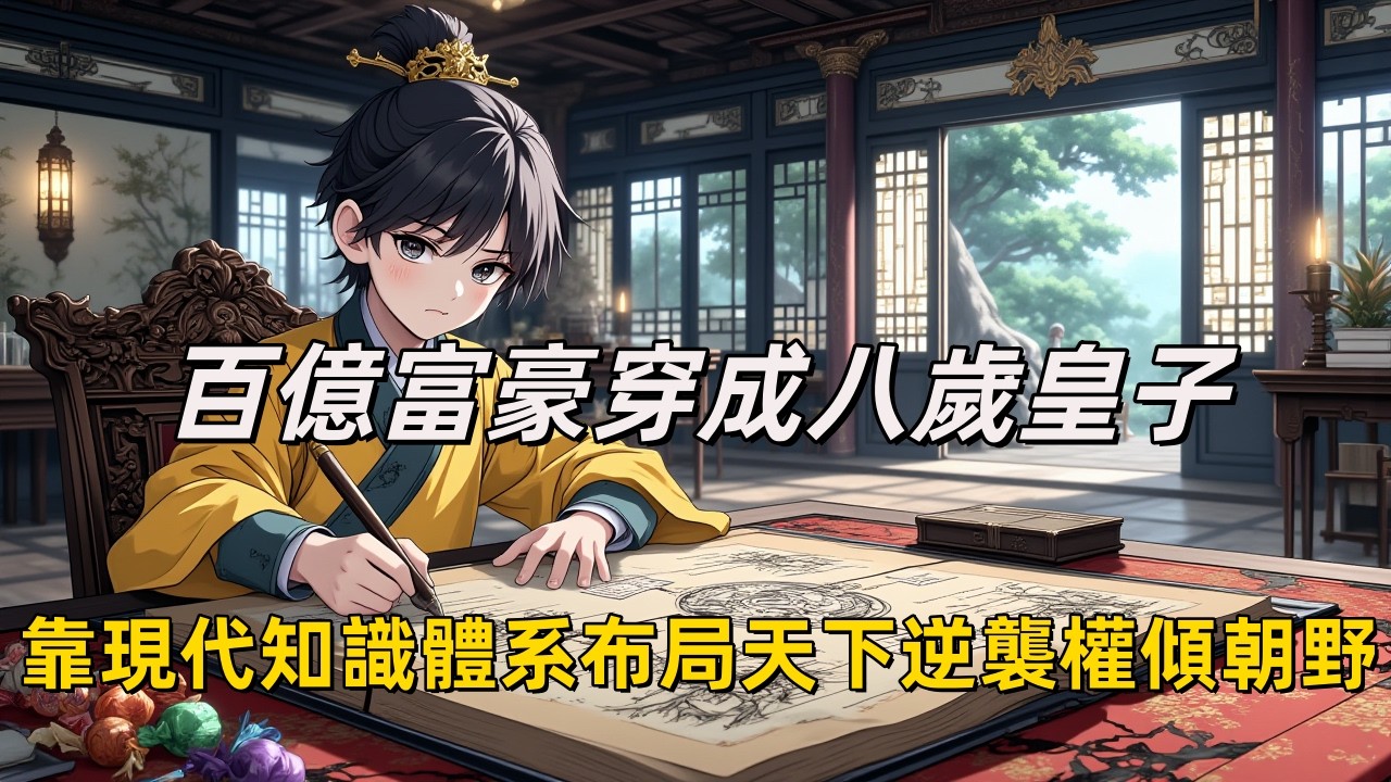 《百億富豪穿成八歲皇子，靠現代知識體系布局天下逆襲權傾朝野》百億富豪穿成八歲皇子，開局尿床社死！靠現代知識體系—管理學剖析權力、心理學應對帝王、博弈論算計朝堂、商業思維布局天下，從尿床皇子逆襲權傾朝野