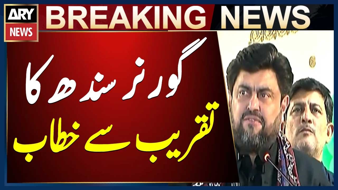 Karachi: Sindh Governor Kamran Tesori addresses the ceremony