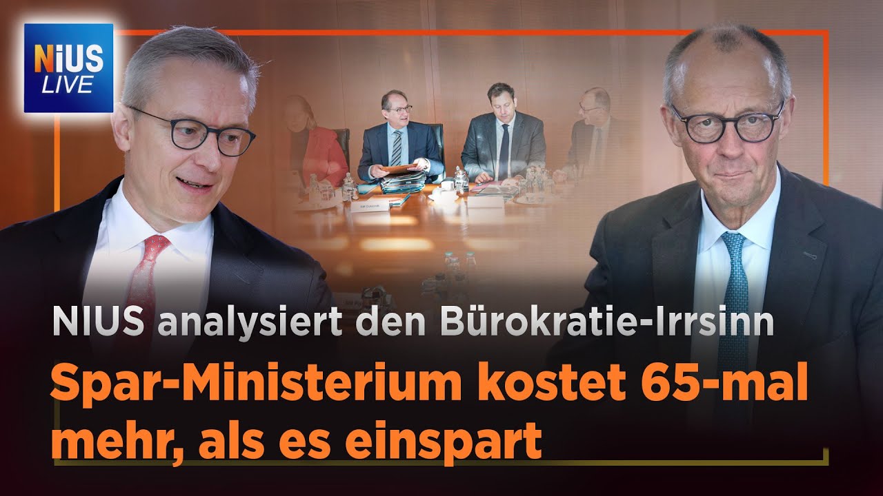 B&uuml;rokratieabbau: Neues Spar-Ministerium wird zum Milliardenflop | NIUS Live vom 06. November 2025