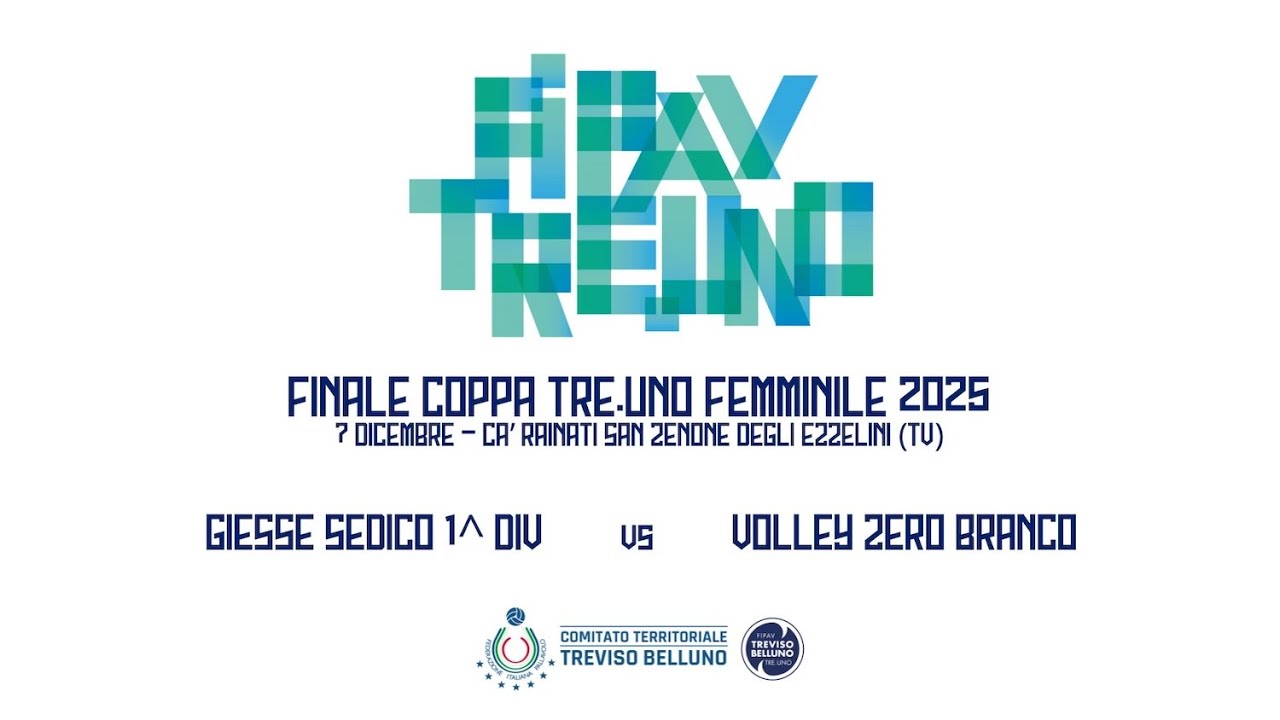 FINALE COPPA TRE.UNO F: GIESSE SEDICO 1^DIV - VOLLEY ZERO BRANCO
