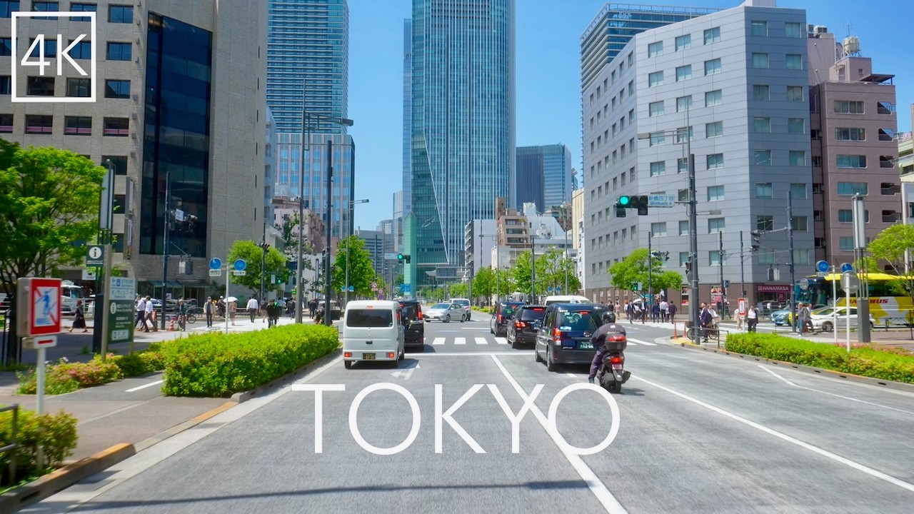 Tokyo Japan City Drive 4K - Ultramodern Cityscape Driving Tour
