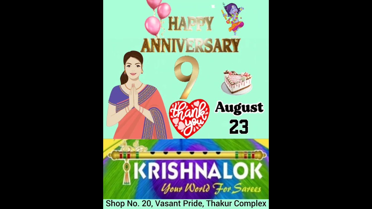 Happy Anniversary 9 🎂😊 #anniversary #krishnalok #nine