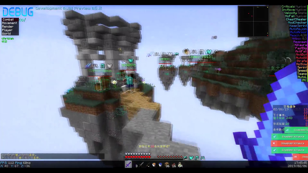 Debug Hacked Client Hacking on Chinese Hypixel - By Margele