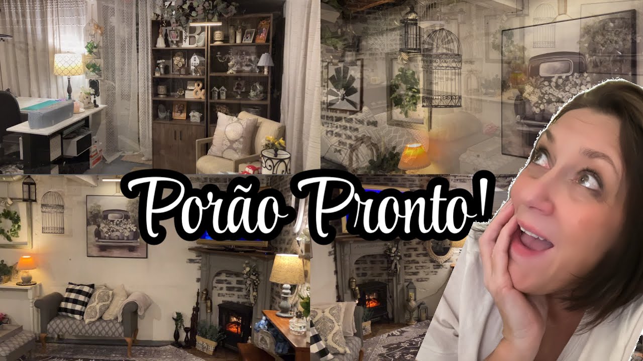 TERMINAMOS O PORÃO OFICIALMENTE!! (COM LAREIRA E TUDO)! | VLOG DE DOMINGO 