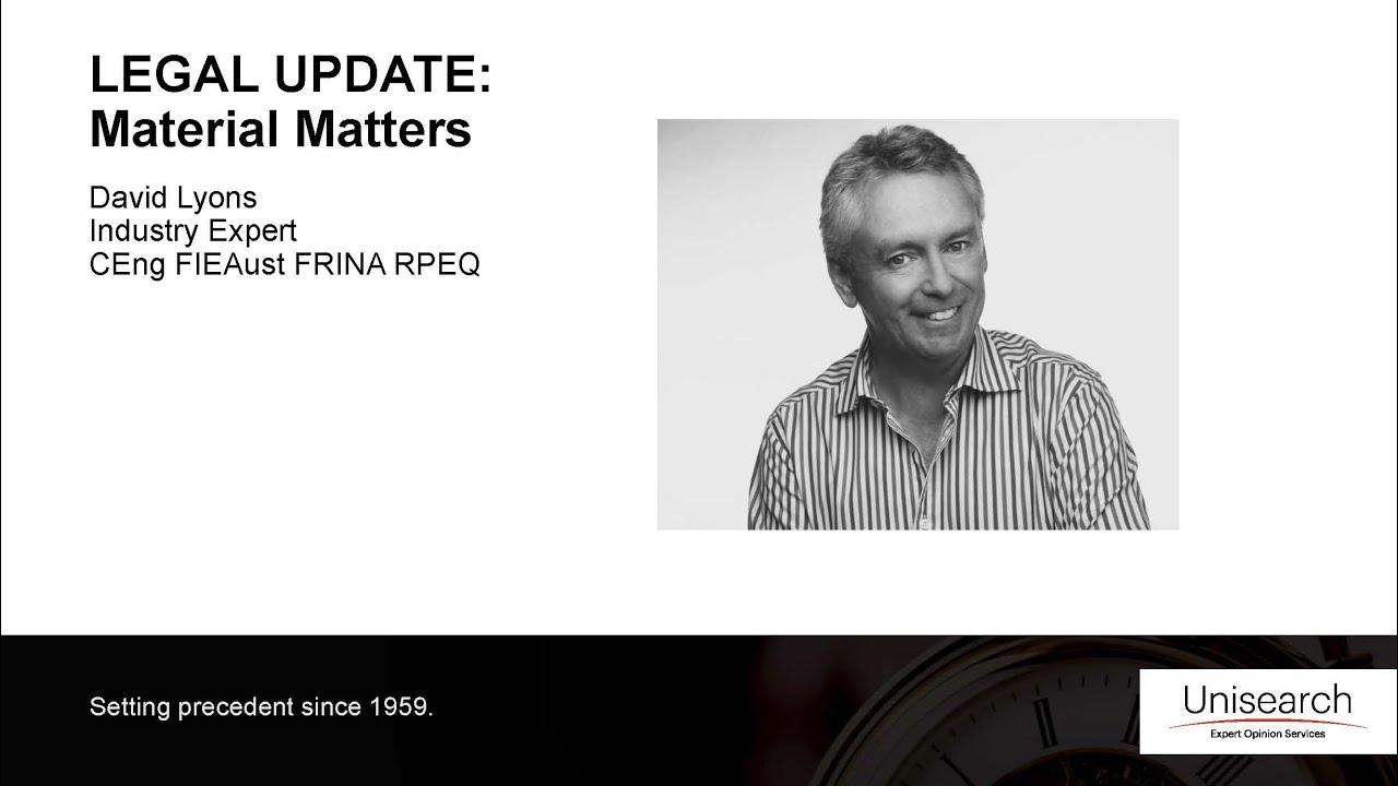 LEGAL UPDATE Material Matters