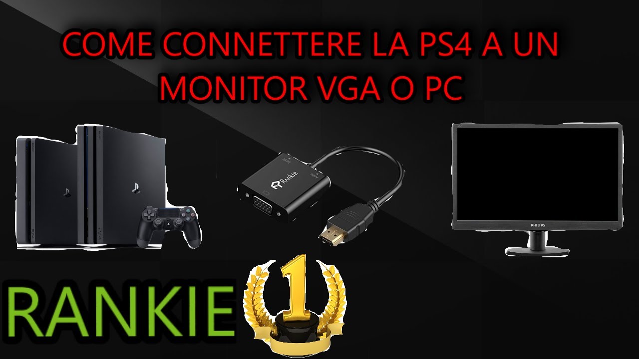 Come Connettere la PS4 a un Monitor VGA