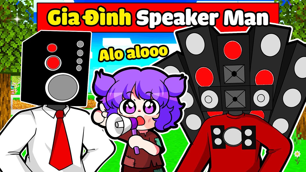 NABEE EM B&Eacute; NGH&Egrave;O ĐƯỢC GIA Đ&Igrave;NH SPEAKER MAN NHẬN NU&Ocirc;I TRONG MINECRAFT*NABEE SPEAKER MAN 👶🔊