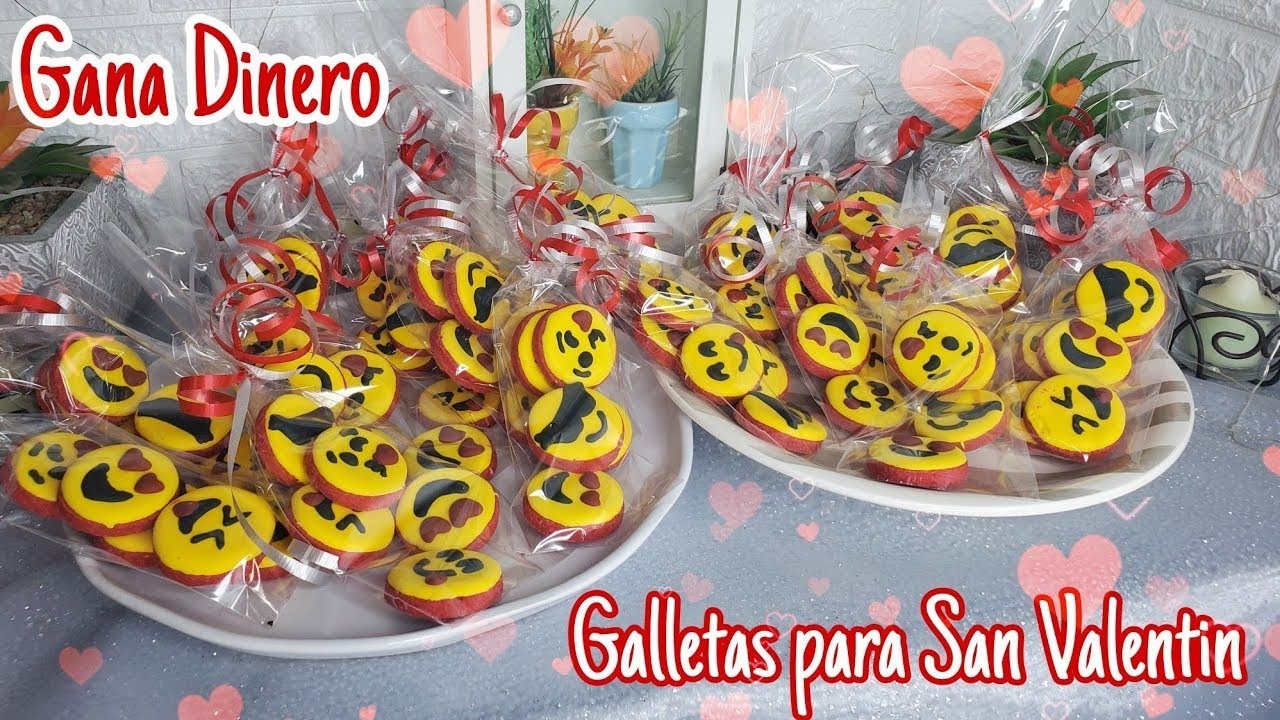 GALLETAS PARA VENDER EN SAN VALENTIN ❤ EMOJIS 🙂 AMOR Y AMISTAD 💞