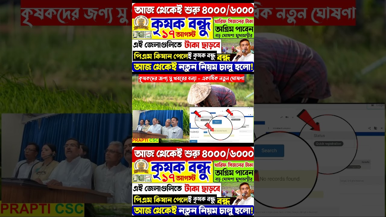 Krishak Bandhu Biggest Update || আজকে টাকা ঢোকার তারিখ ঘোষণা করা হল ?| krishak Bondhu ebar dhukbe