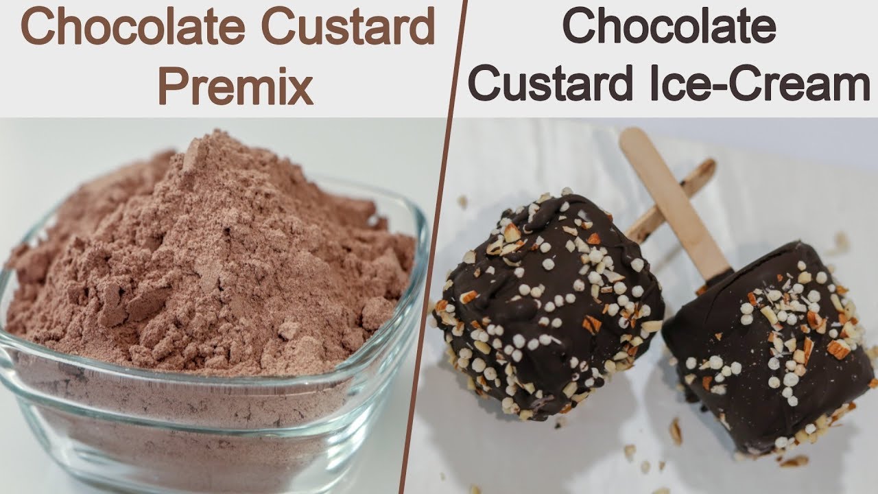 Chocolate Custard Premix Kulfi Ice Cream Recipe कस्टर्ड पाउडर आइसक्रीम घरपर बनाने का आसान तर