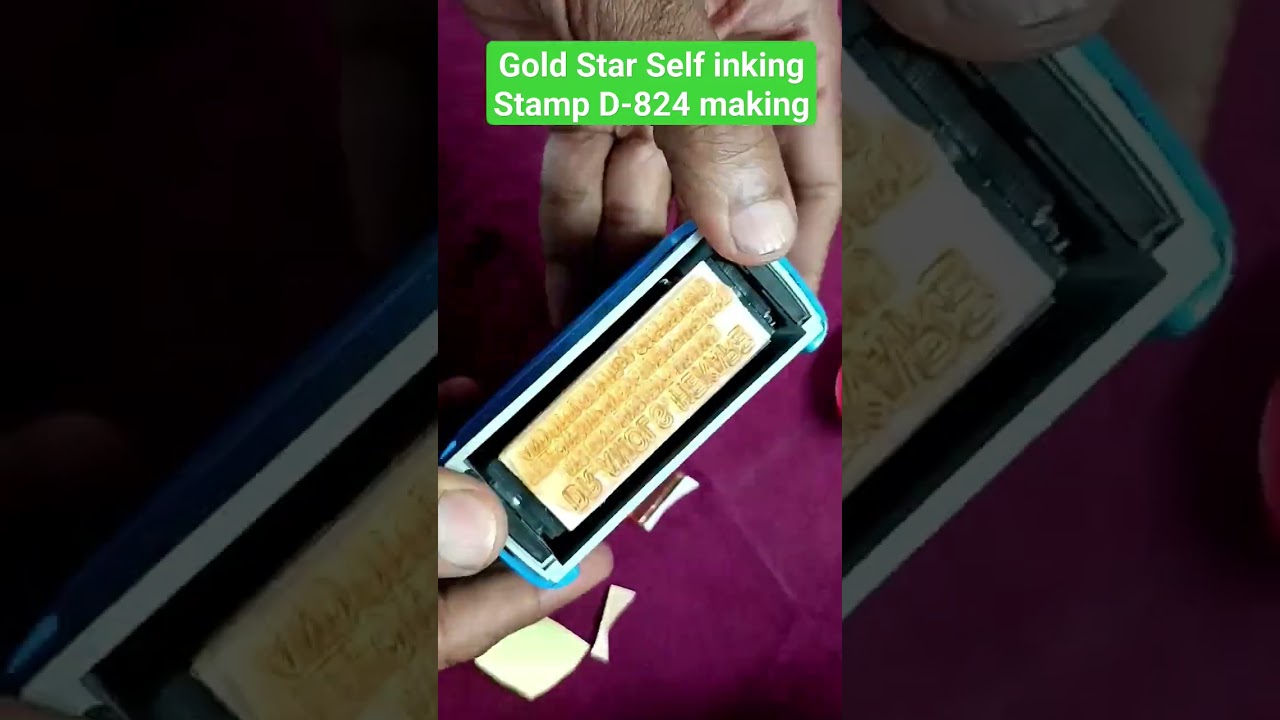 How to make best quality 😁 Gold Star Self inking Stamp #selfinkingstamp #youtubeshorts