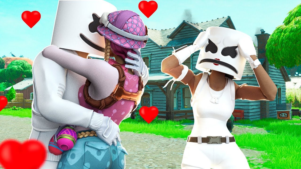 PASTEL'S SECRET KISS saves MARSHMELLO'S LIFE..... ( Fortnite Film )
