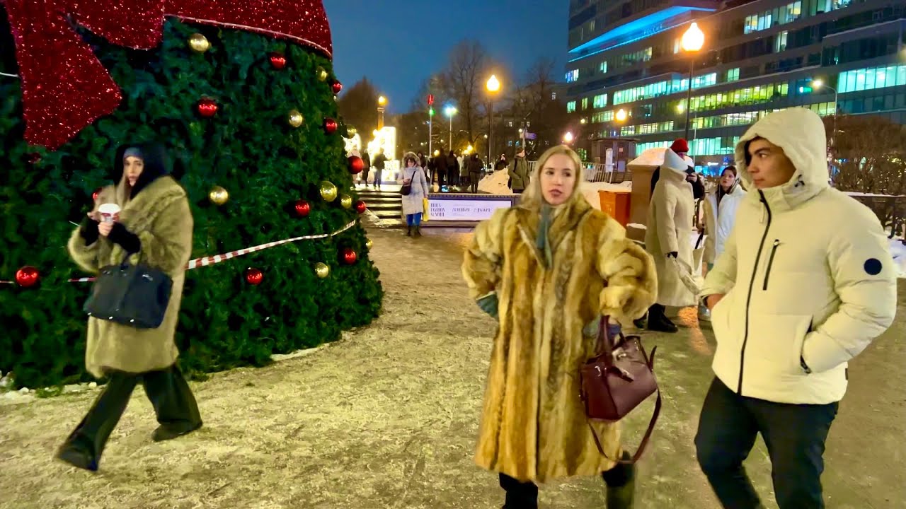 Magical Moscow 🌟 Relaxing Evening Stroll Through Moscow's Streets and Christmas decorations