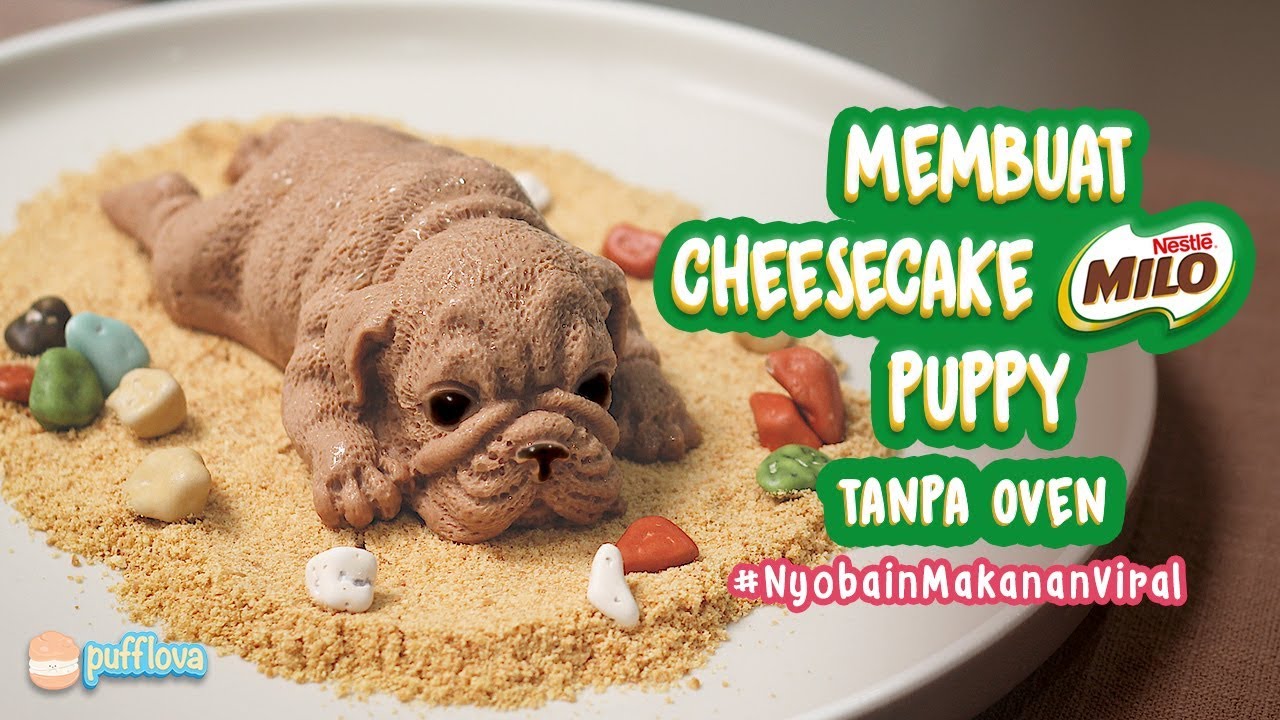 MEMBUAT CHEESECAKE MILO PUPPY | NYOBAIN BIKIN MAKANAN VIRAL PART 1