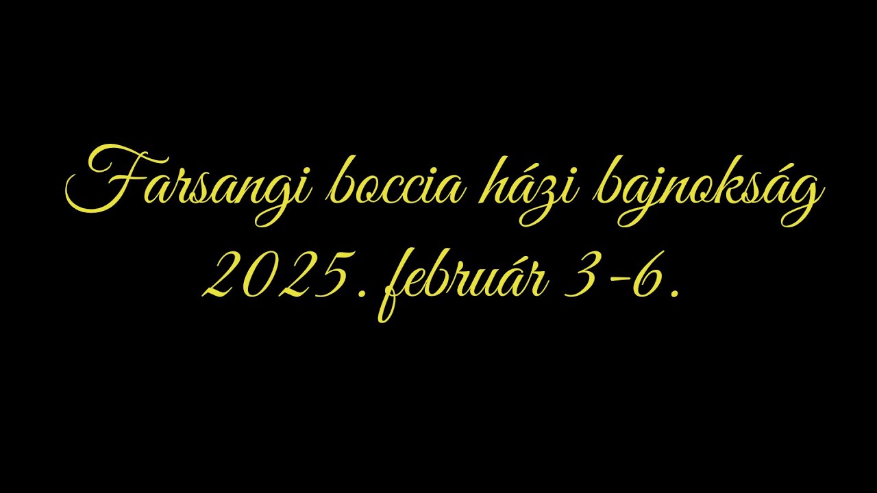 Farsangi boccia házi bajnokság 2025.02.03. Kis Balázs (BC2) vs Marián Márk (BC3)