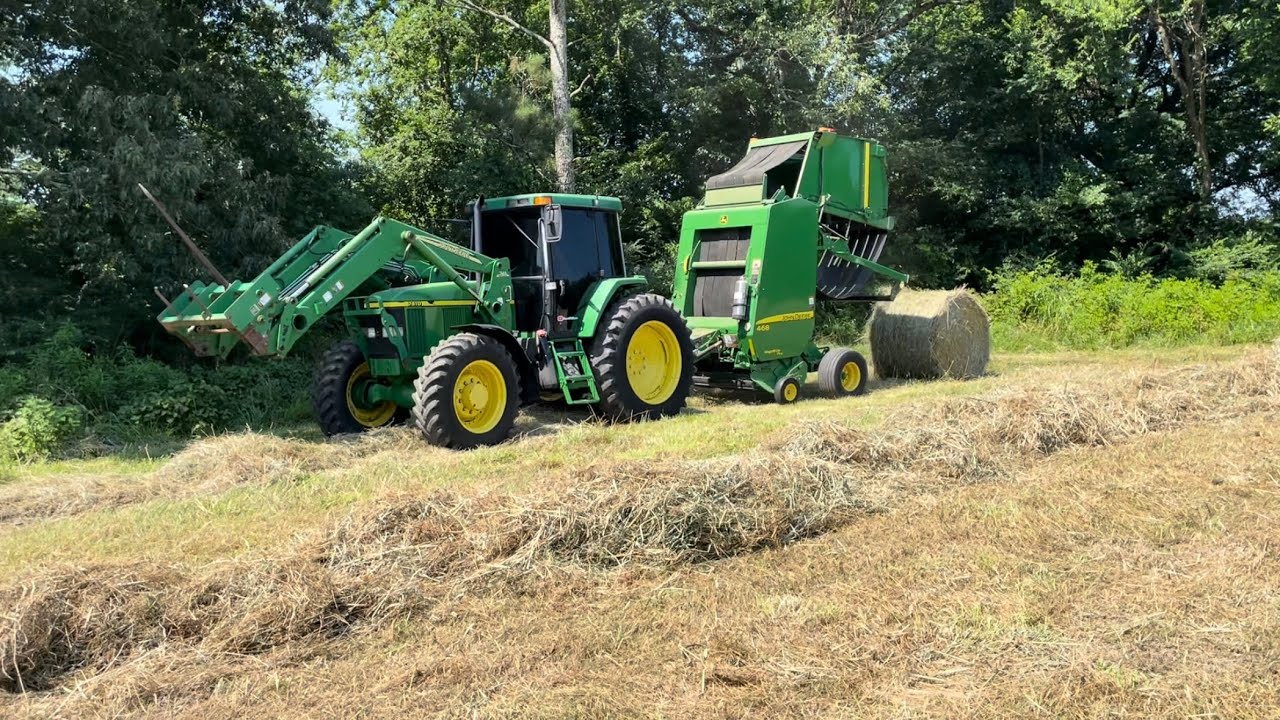 First time Round Baling Hay…. This Year!!  #farming#vlog#hay#farmequipment#blog