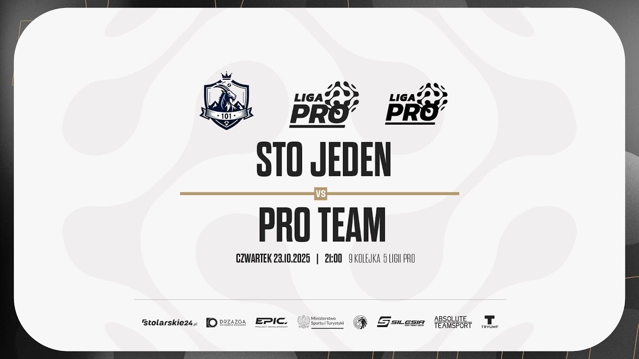 STO JEDEN - PRO TEAM | PRO LIGA, Sezon Jesień 2025 - 23.10.2025