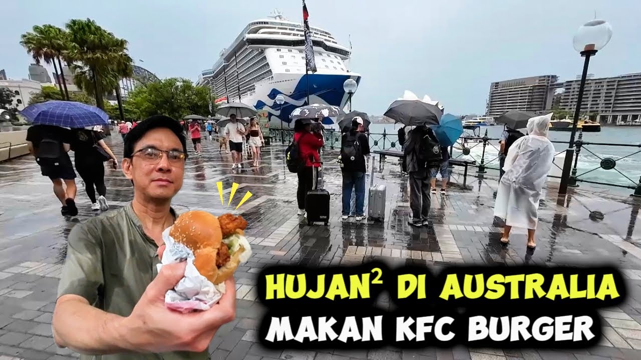 Makan KFC Burger di Sydney Australia + Jalan² disaat hujan