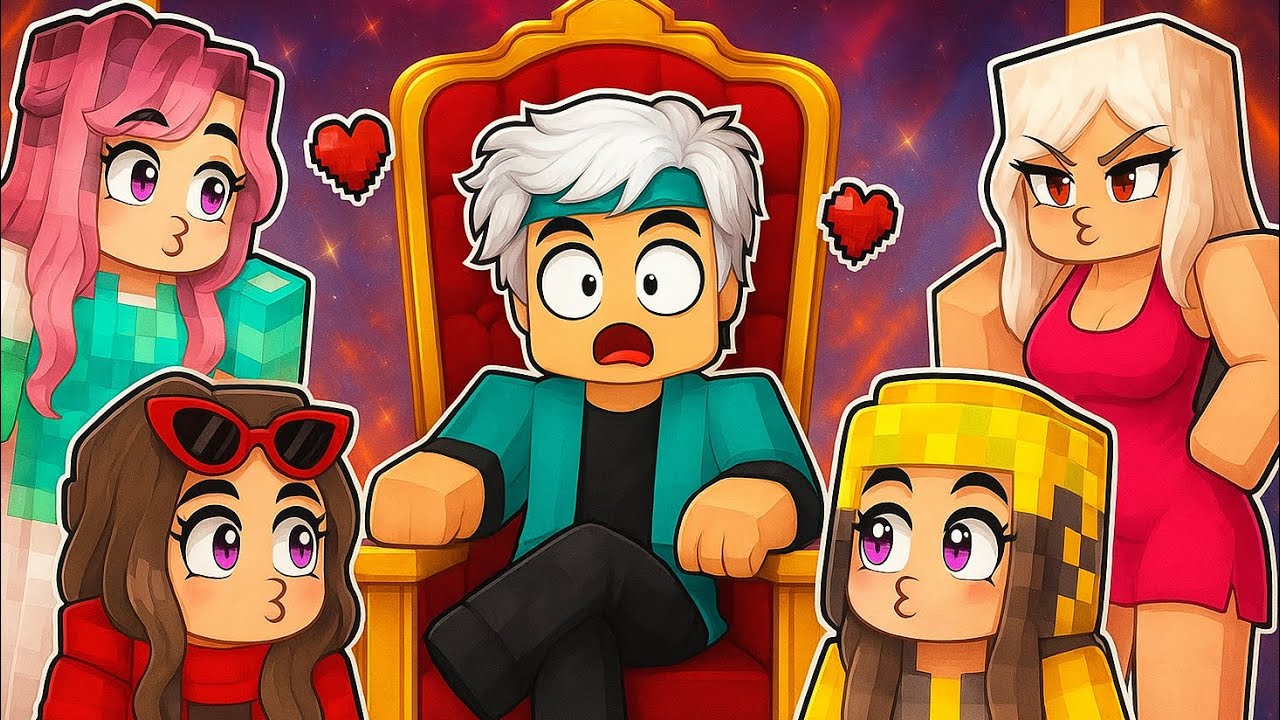 TODAS QUEREM BEIJAR o GOTEN no Minecraft 