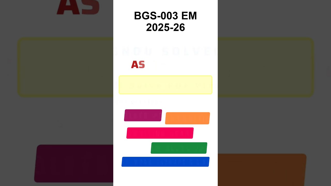 BGS 3 Solved Assignment 2025-26 English, BGS 3 Solved Assignment 25-26, BGS-003 Assignment