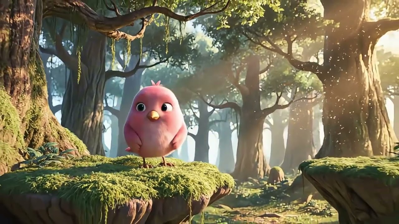 The Pink Bird’s First Forest Cooking Adventure 🐦🍄