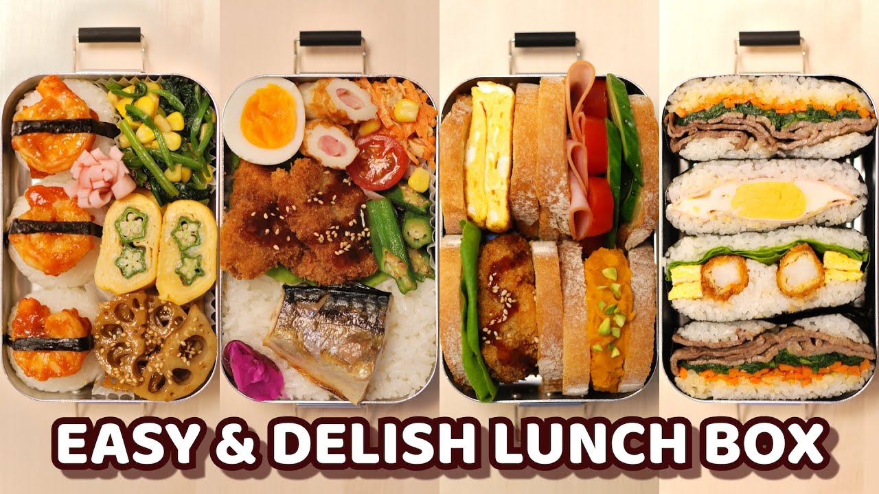 Japanese BENTO BOX Lunch Ideas #6 Sweet Chili Shrimp Onigiri, etc.