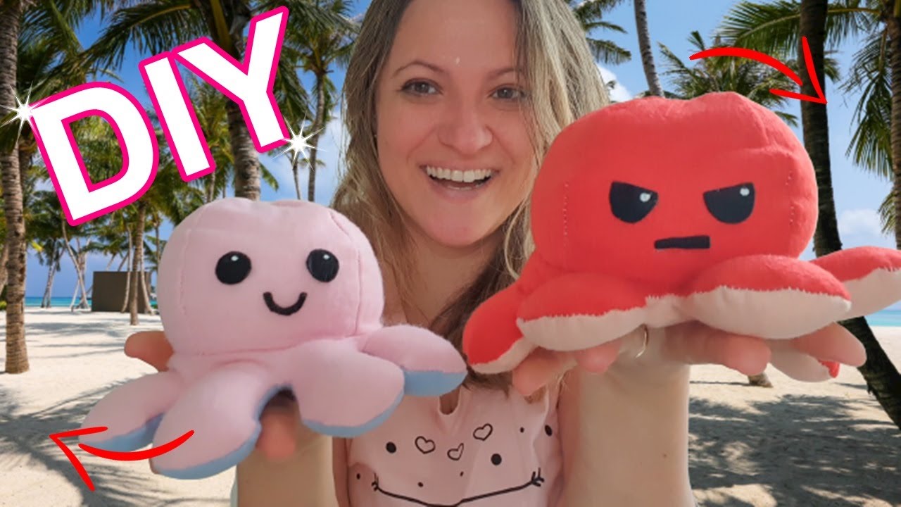 Como Fazer Polvo do HUMOR  Molde Gratis - FLIP OCTOPUS -  How to make reversible  OCTOPUS IN TIK TOK