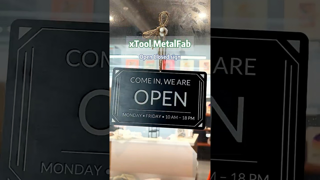 Making a Custom Metal Shop Sign | Cutting & Engraving with xTool MetalFab