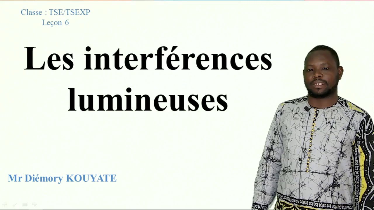 Les interf&eacute;rences lumineuses - TSE - TSExp