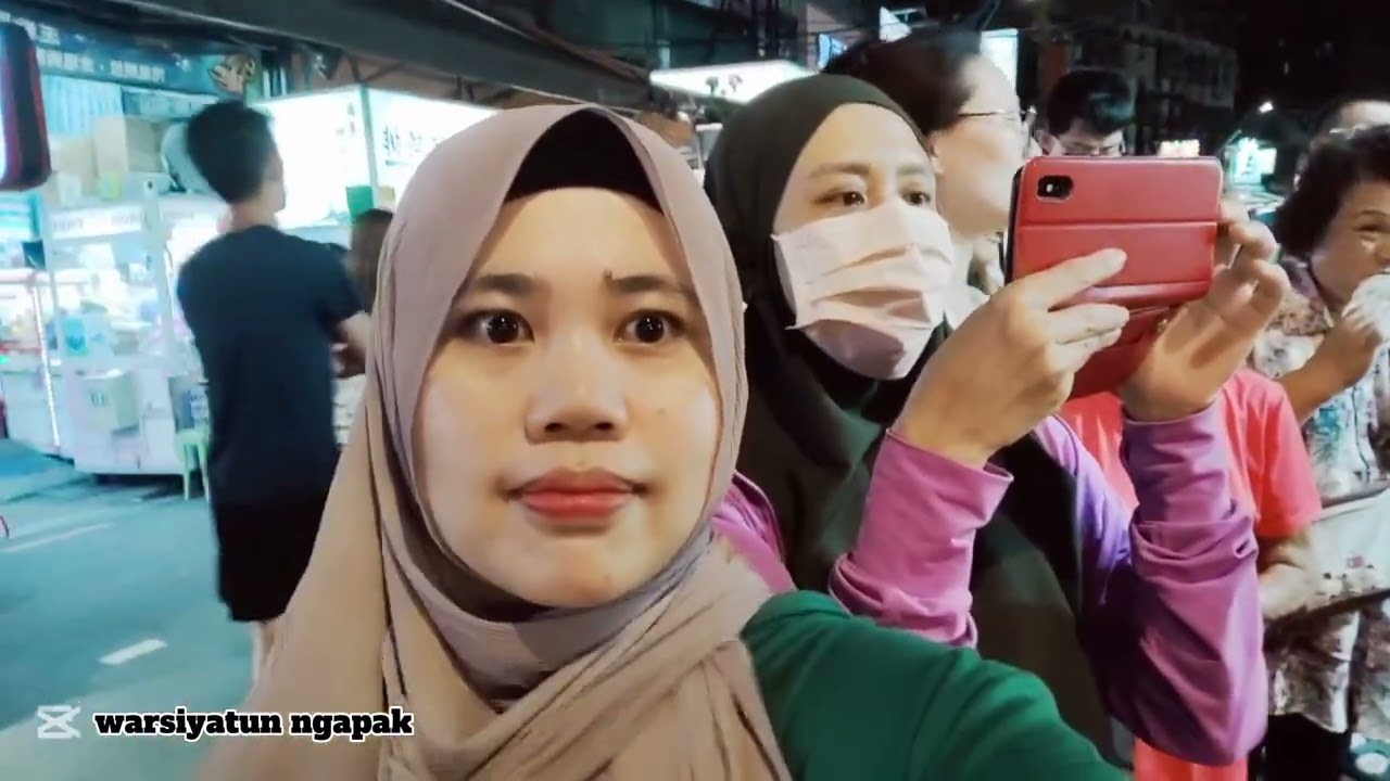 Jalan jalan ke pasar malam yang ada di zhonghe Taipe Taiwan #tkwtaiwan #vlogtkwtaiwan