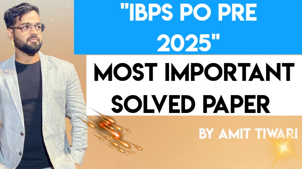 IBPS PO PRE 23/08/2025 !! MOST IMPORTANT ENGLISH PREVIOUS YEAR SOLVED PAPER!!