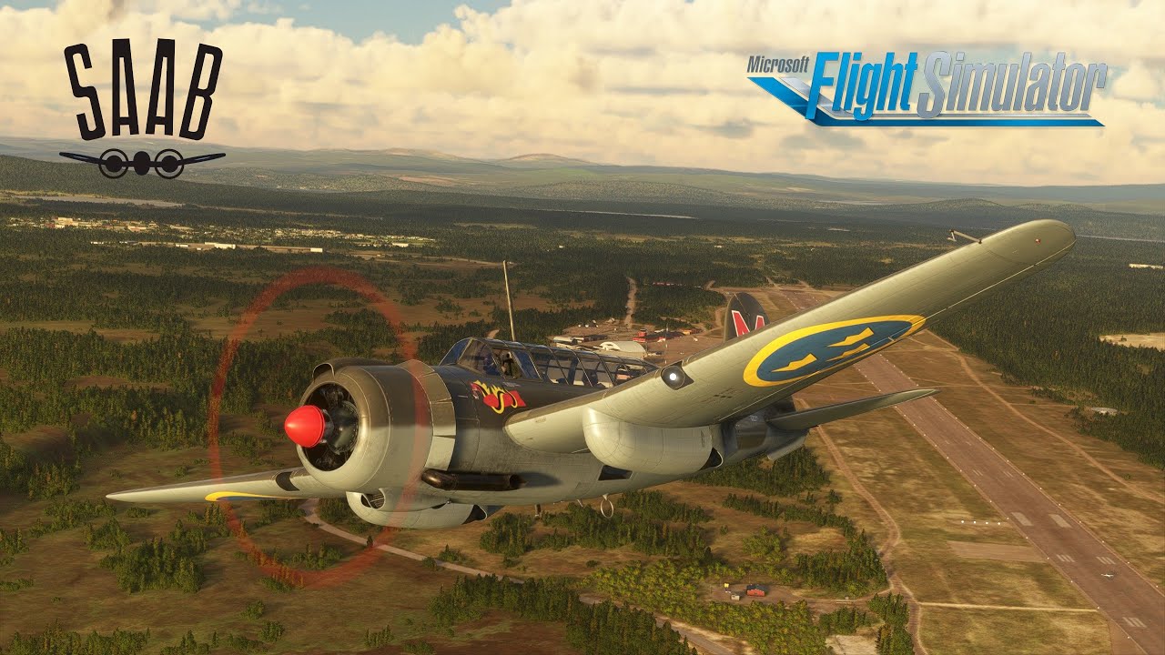 Local Legend XIII - Saab B17A - First Aerobatic Display over Kiruna  - Microsoft Flight Simulator