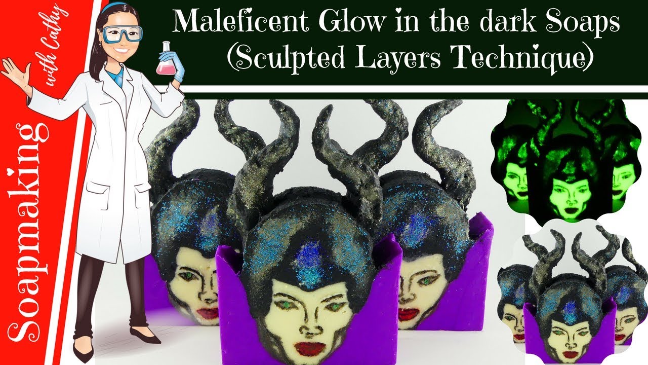 Sculpted Layers Cold Process soap making (using Glow in the dark mica in soap making)