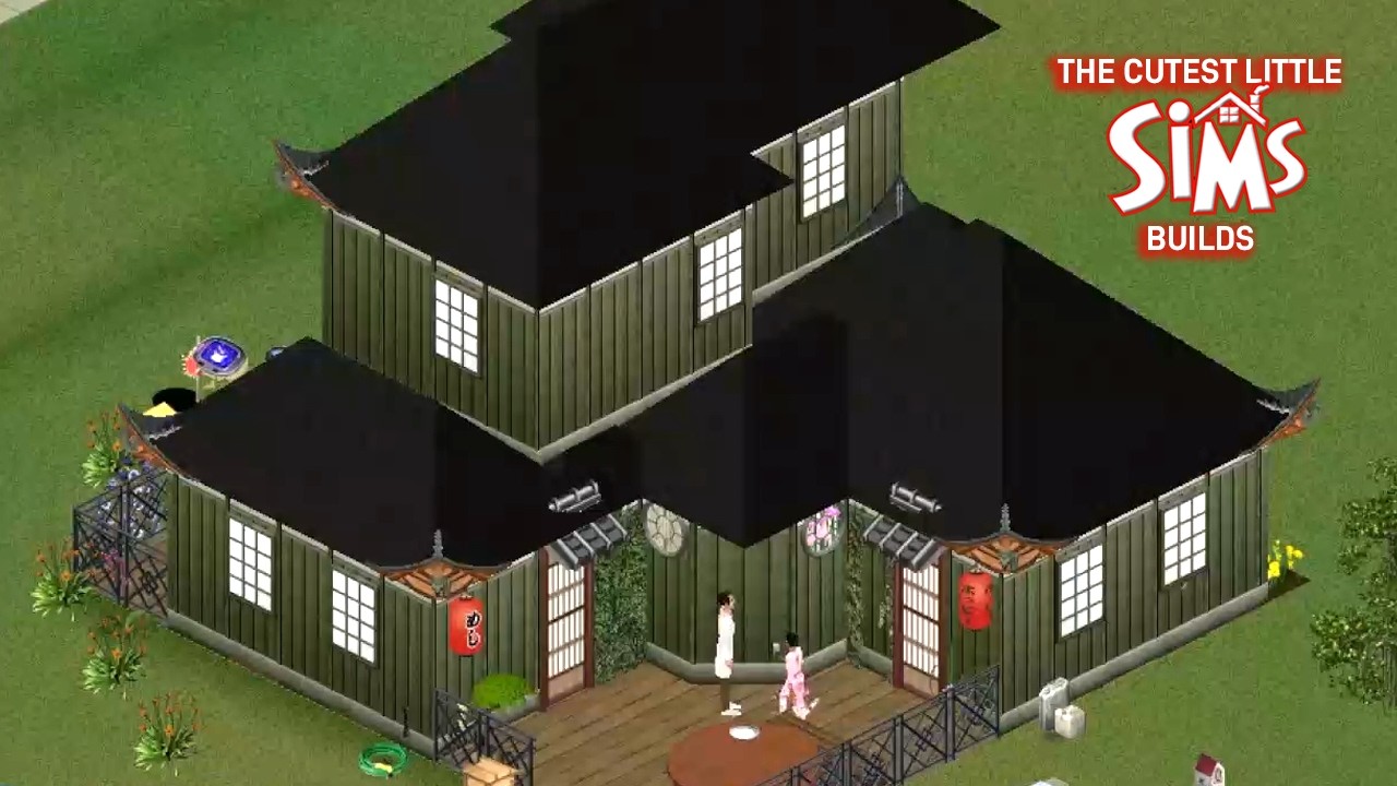 Turning the Goth Family into a Japanese Household in The Sims 1 - Build / Gameplay No Commentary