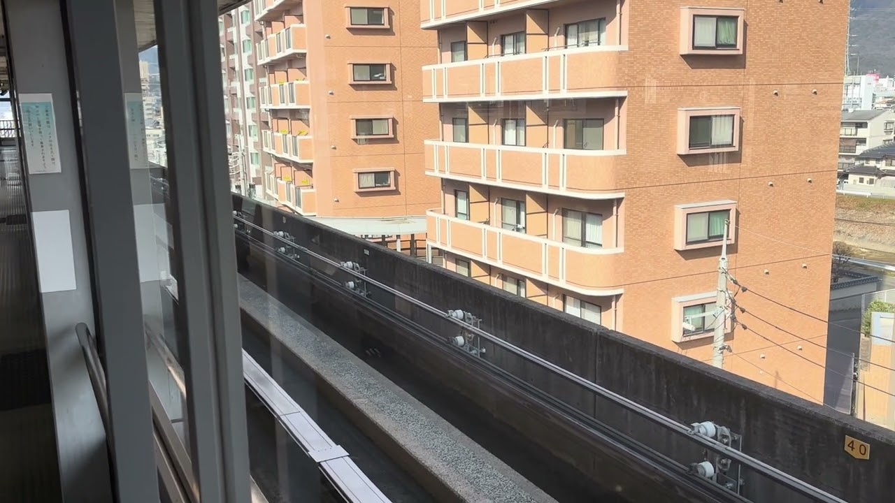 2026.1/27本通行きのアストラムライン7053号車古市駅2番乗り場到着。
