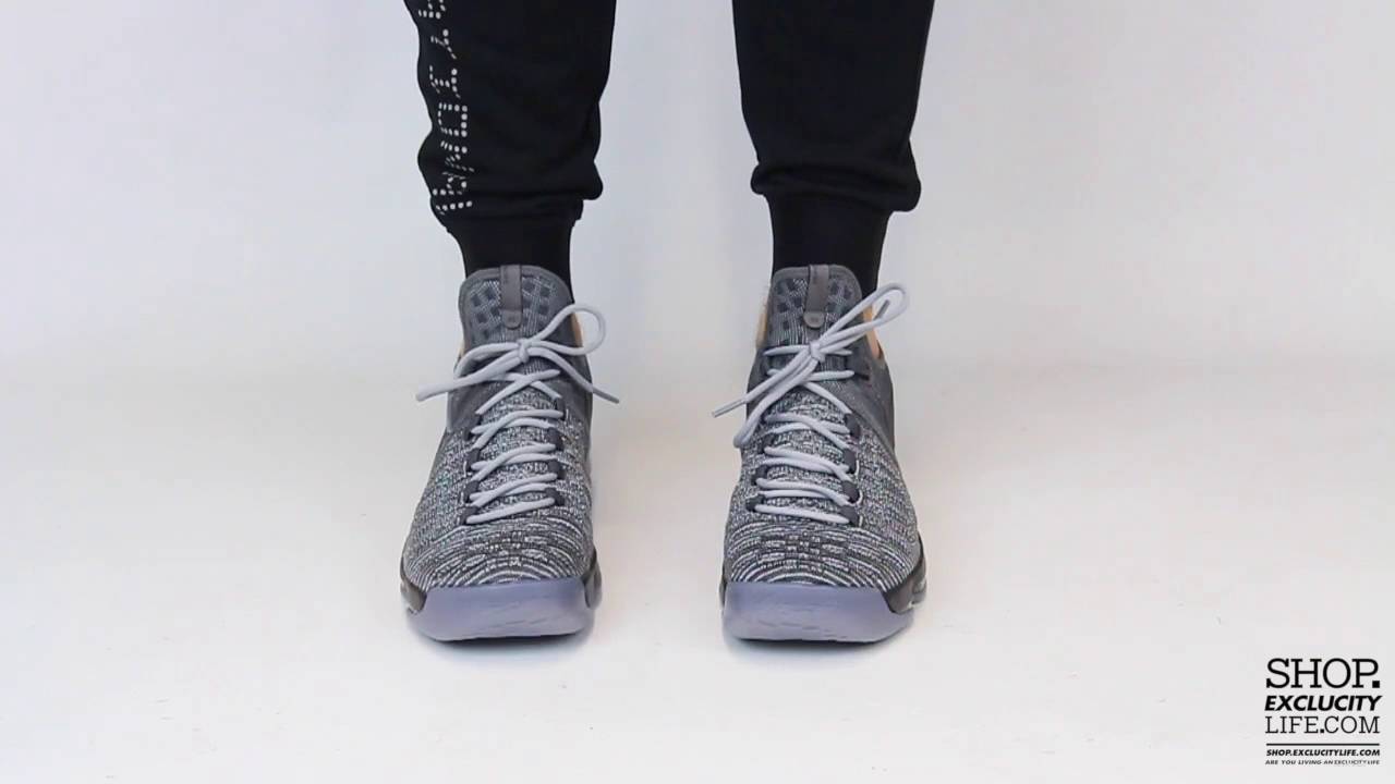 Kd 9 Wolf Grey On feet Video at Exclucity