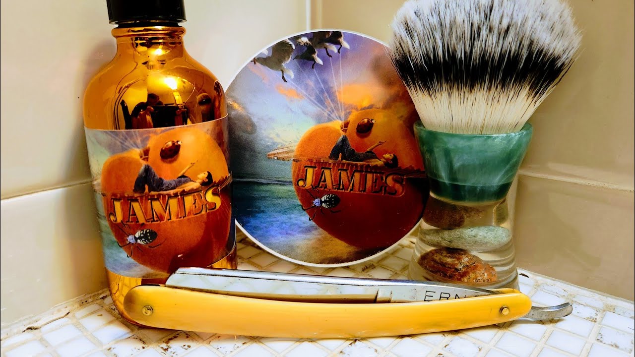 Shave & Chat ~ James Shave Soap & Aftershave from First Line Shave ~ ERN Razor with Coticule & Ark