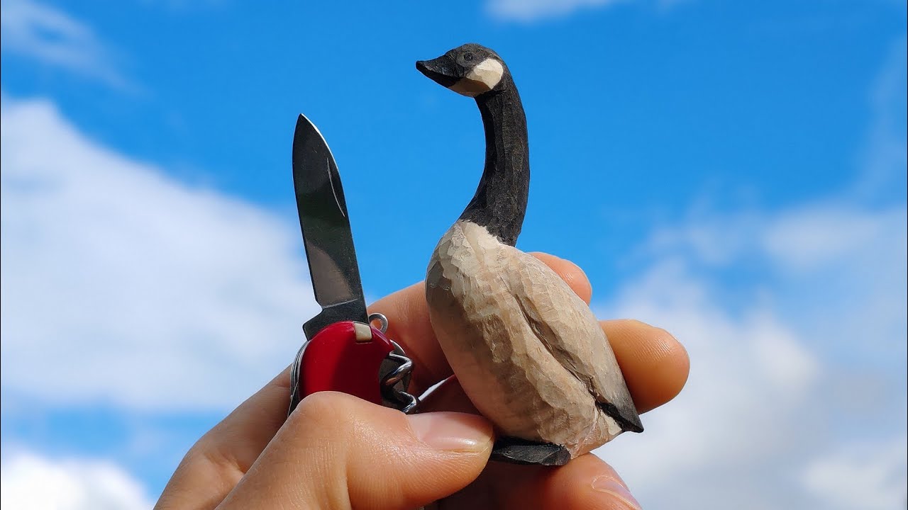Simple 1x1 Goose | Step-By-Step Beginner Whittling Tutorial