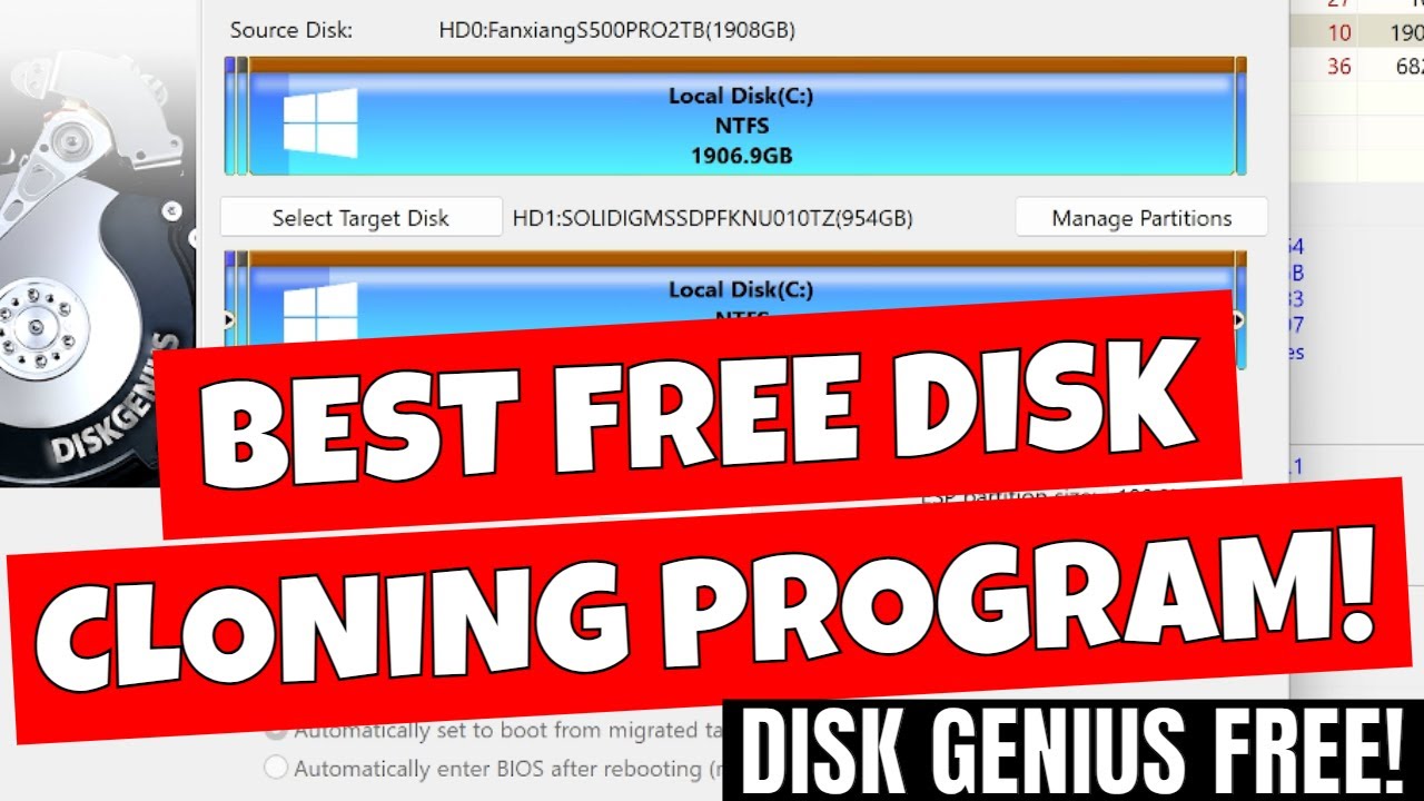 Простое БЕСПЛАТНОЕ клонирование дисков и миграция дисков с помощью Disk Genius Free Macrium Refle...