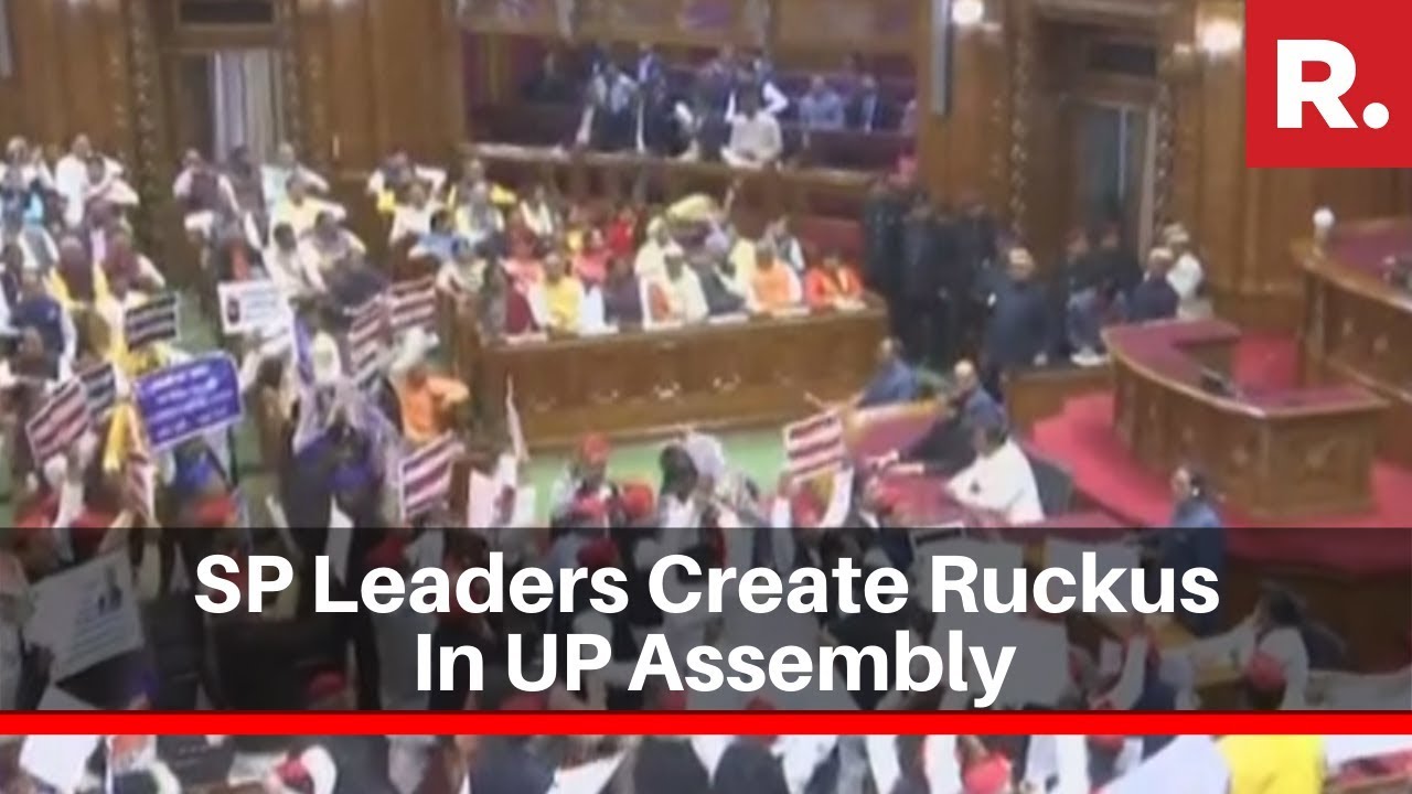 Ruckus Hits Governor's Address In UP Assembly, Opposition MLAs Sloganeer Against CM Yogi & BJP
