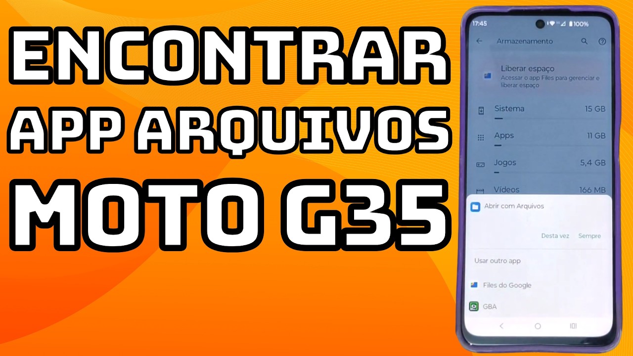COMO ENCONTRAR E USAR O APLICATIVO ARQUIVOS DO CELULAR MOTOROLA MOTO G35 5G
