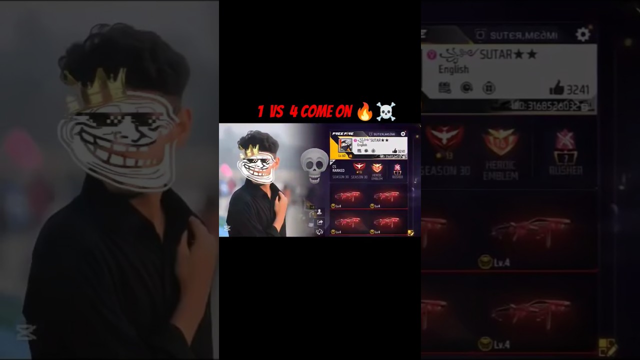 1 vs 4 come on 🔥☠️𝙄𝙈𝙋𝙊𝙎𝙎𝙄𝘽𝙇𝙀 ⚙️🇧🇩@TalibGaming🔥☠️