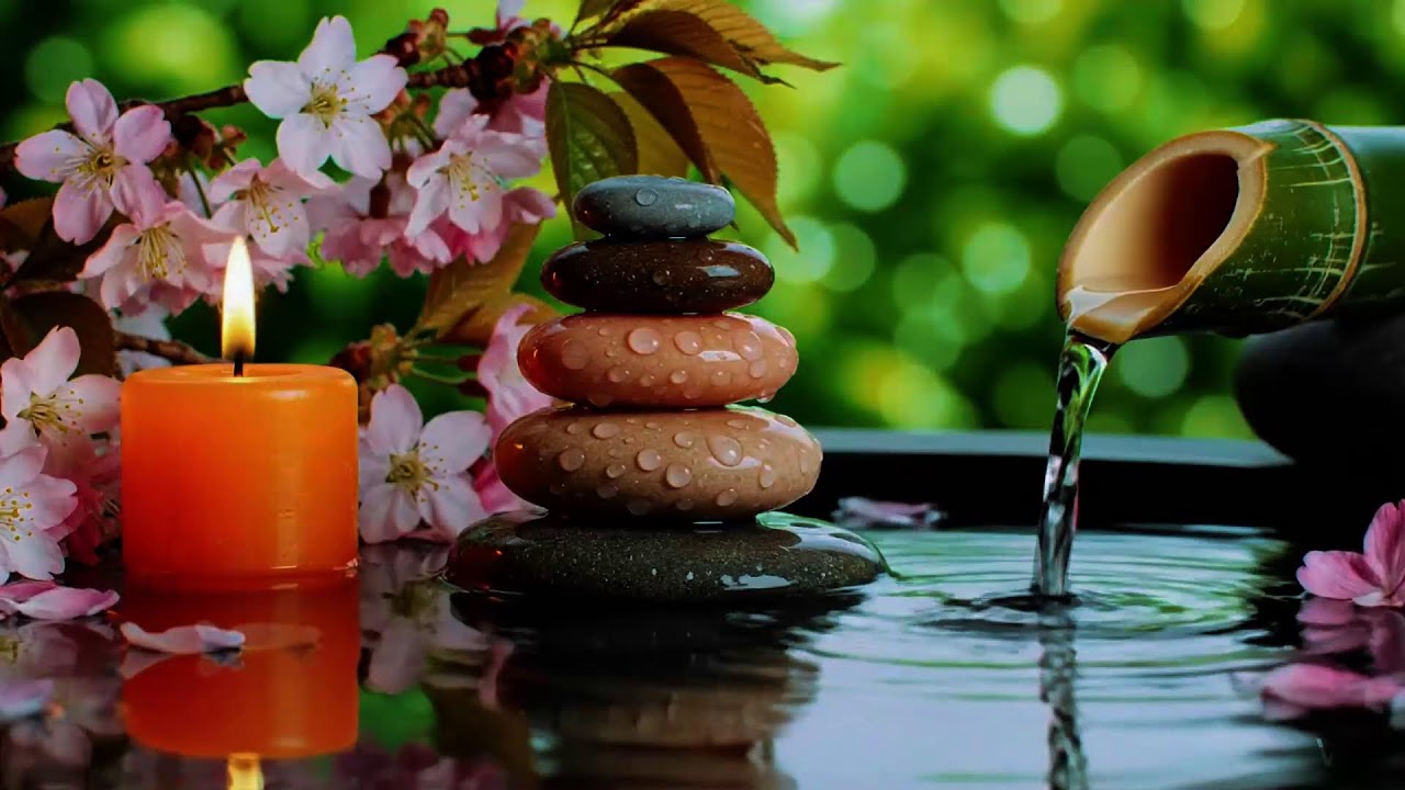 Relaxing Sleep Music with Bamboo Water Sounds 🌿Deep Healing Music for Calm Mind,Spa Ambience & Yoga