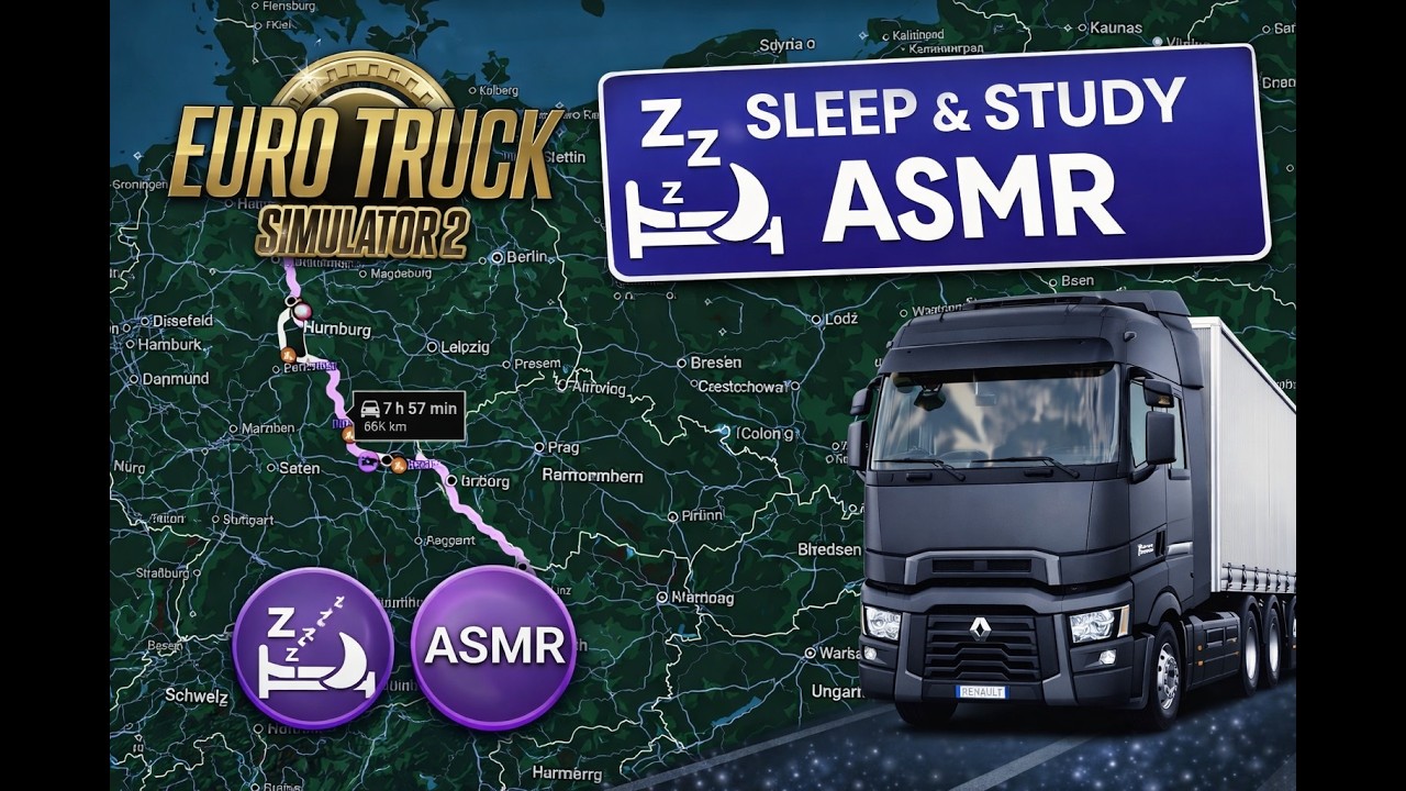 4K HDR 60fps ASMR ETS2 #007 Driving from Nuremberg to Travemünde