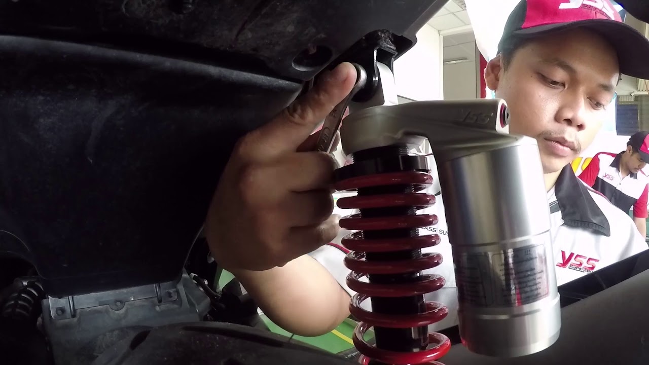 How to Install YSS Shock Absorber (G-SPORT) for YAMAHA AEROX 155' 2017