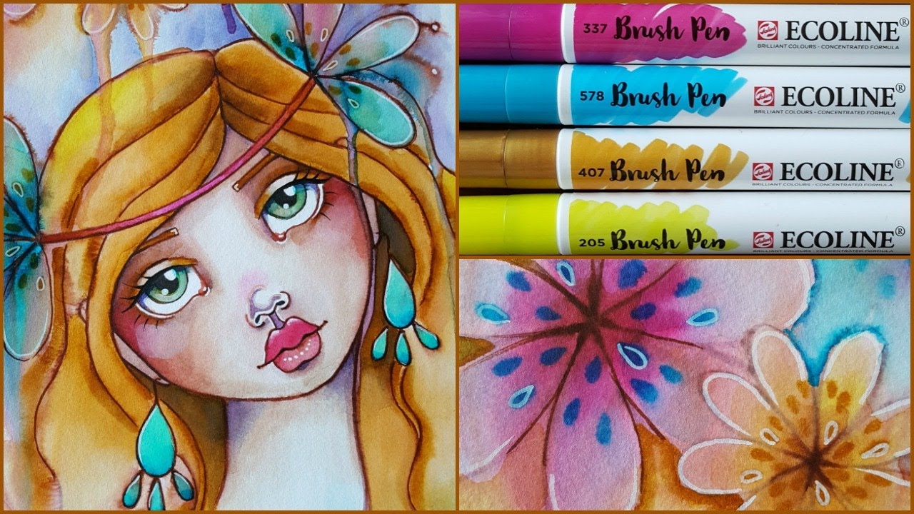 How I use my Ecoline Brush Pens