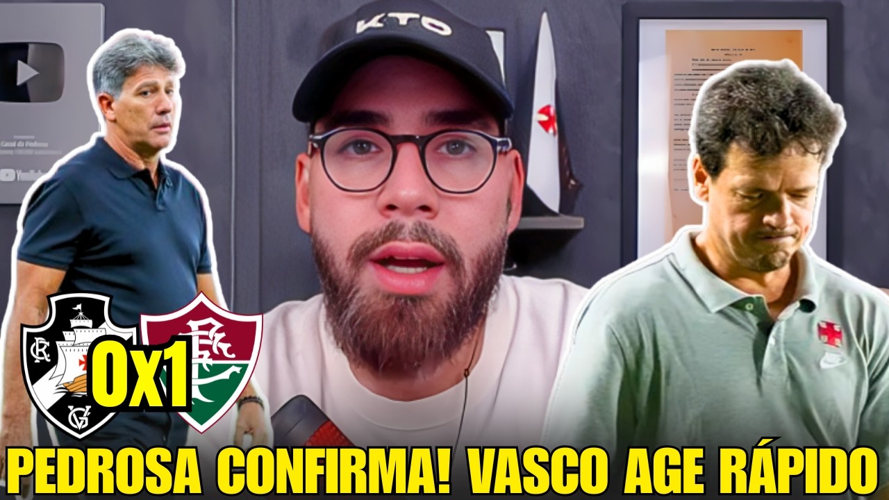EXCLUSIVO! PEDROSA RASGA MOTIVO DA DEMISSÃO DE DINIZ DO VASCO! VASCO BUSCA NOVO TREINADOR! VASCO E+