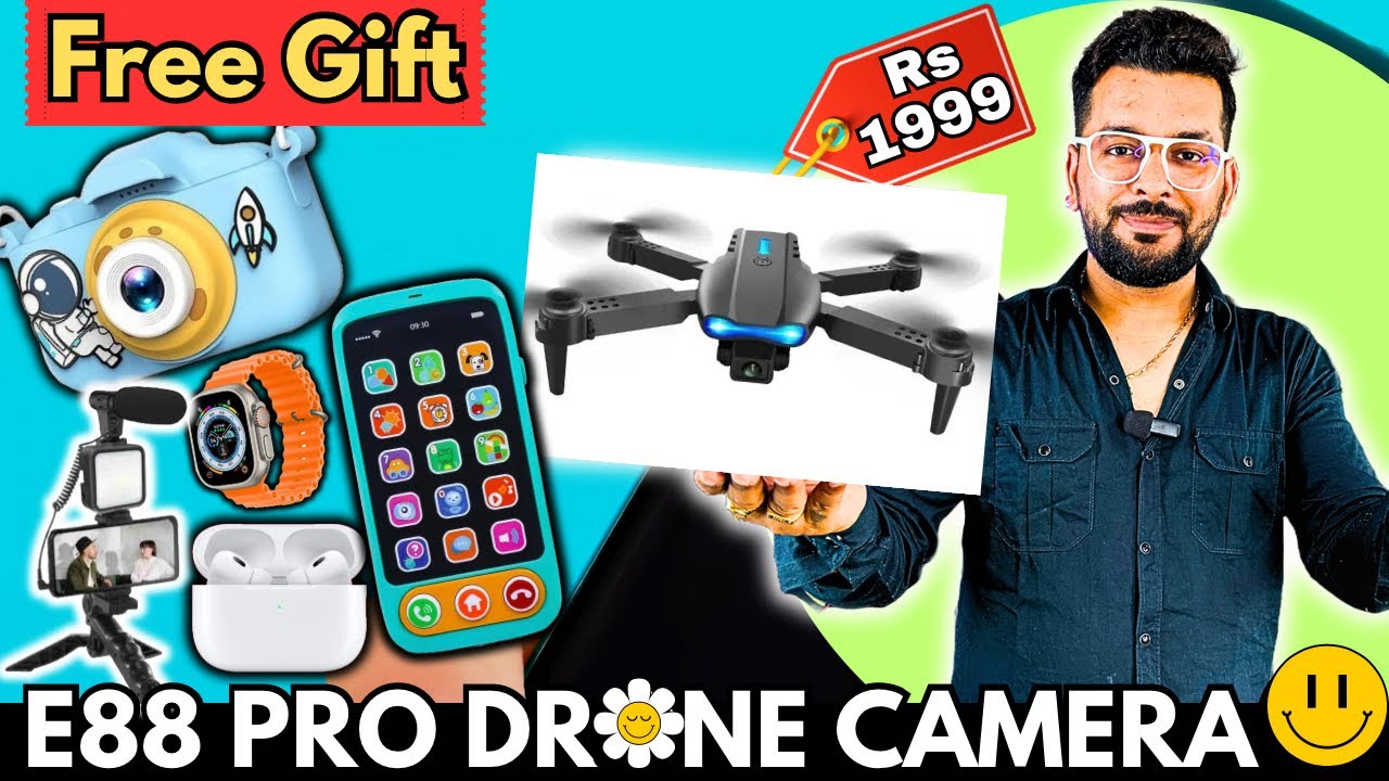 FREE GIFT With Drone Camera😍 | E88 Pro Drone | Nitin Selfmade