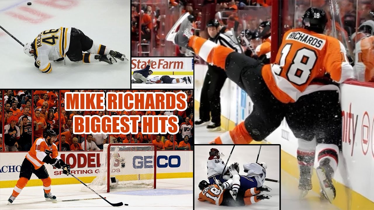 Mike Richards BIGGEST HITS with the Philadelphia Flyers